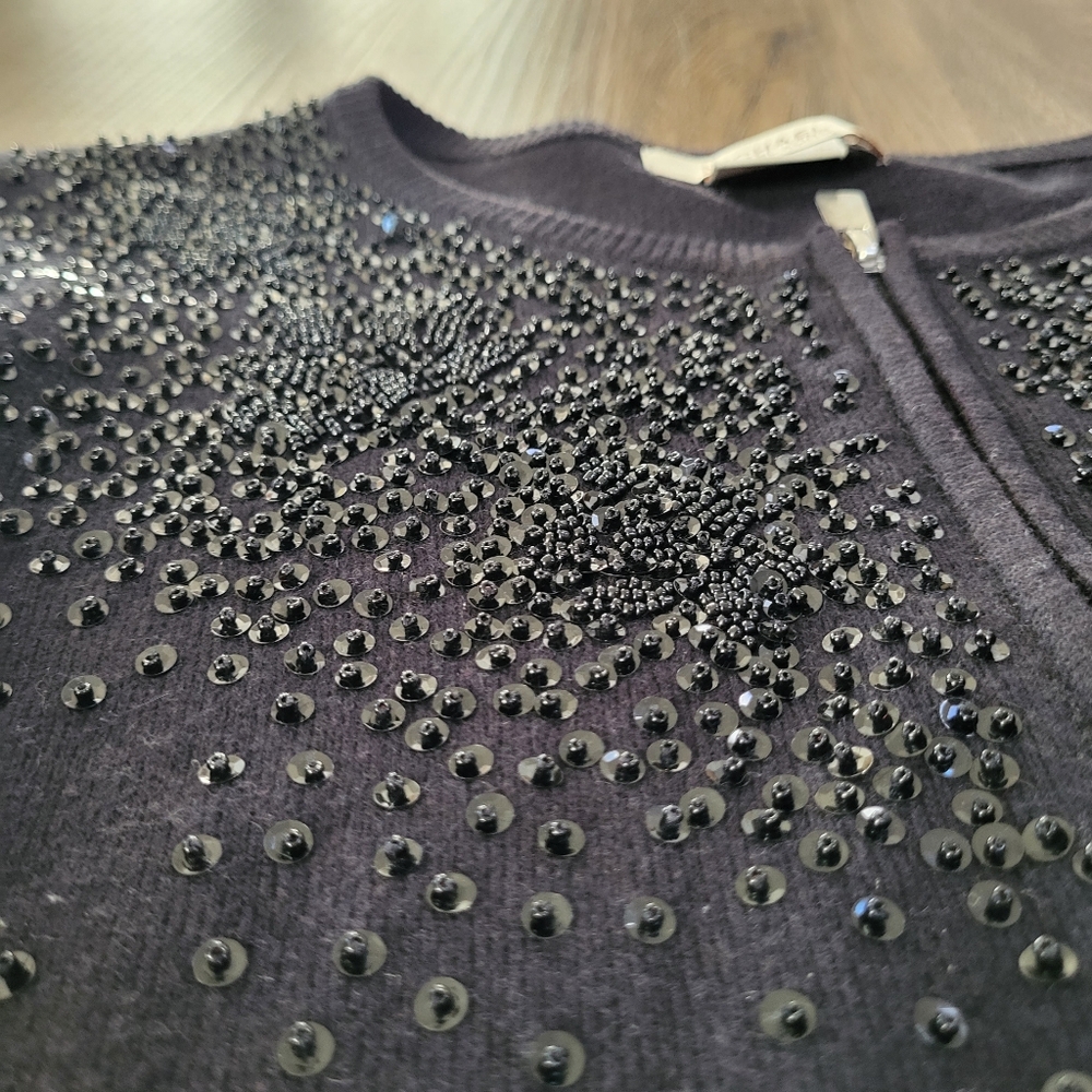 MICHAEL Michael Kors Black Embellished Knit Cardigan & Shell Set - Picture 4 of 15
